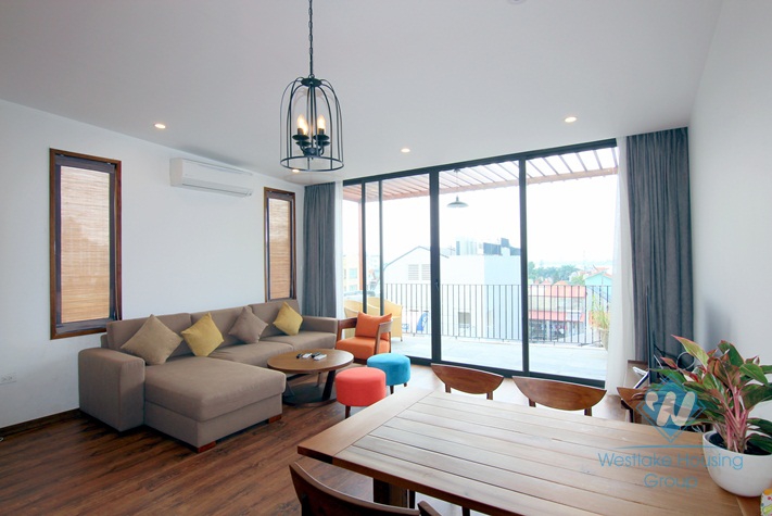 Top floor two bedrooms apartment for rent in the heart of Tay Ho, Ha Noi